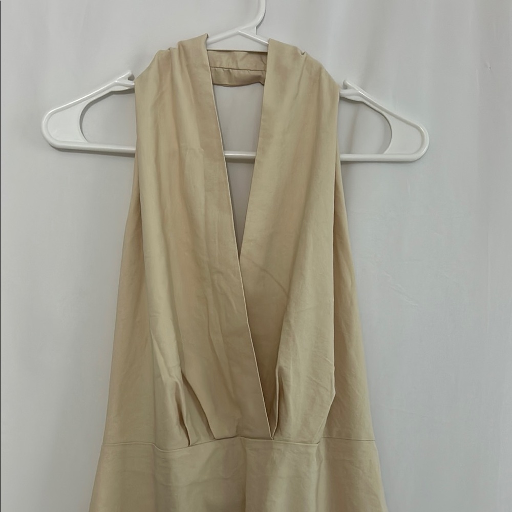 Zara Cream Halter Sundress Cocktail - Picture 4 of 8